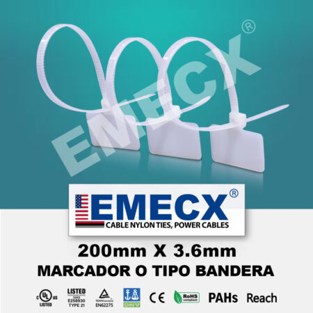 Cintillo Marcador o Tipo Bandera 200mm x 3.6mm