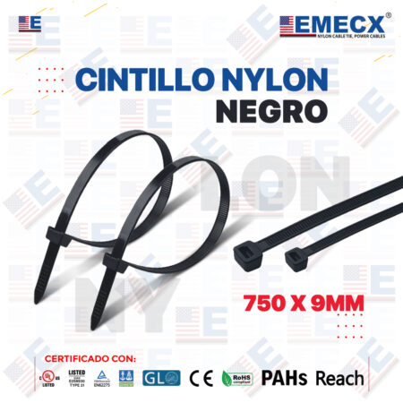 Cintillo Negro 750mm x 9mm