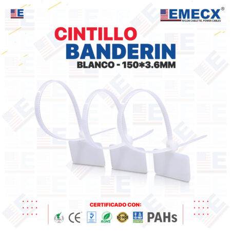 Cintillo Tipo Bandera 150mm x 3.6mm o Marcador