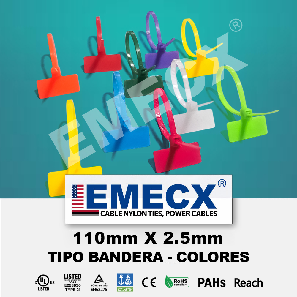 Cintillo Marcador Lila 110mm x 2.5mm o Tipo Bandera