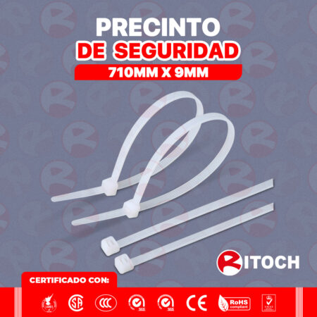 Precinto de Seguridad 710X9mm Blanco
