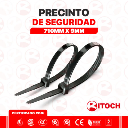 Precinto de Seguridad 710X9mm Negro